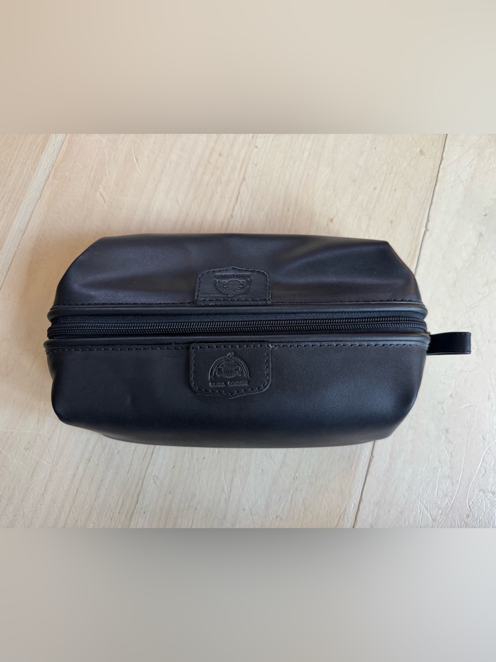 100% Genuine Sienna Leather Dopp Kit Bag